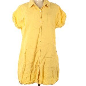 NEW W/O TAGS Allen Allen Size M Yellow Linen Casual dress/Tunic